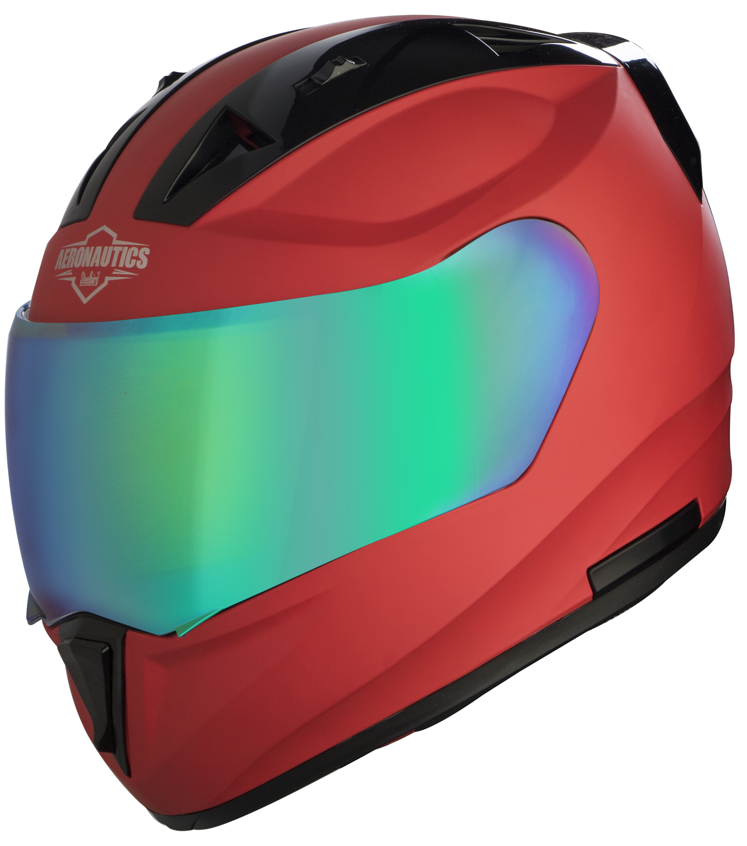 SA-1 Aeronautics Mat Sports Red ( Fitted With Clear Visor Extra Rainbow Visor Free)